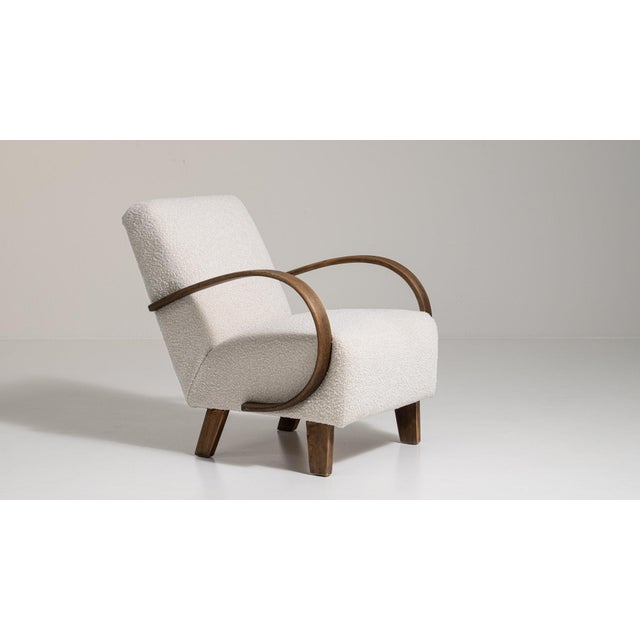Mid 20th Century Czech Republic Ivory Wood Armchair For Sale - Image 12 of 15