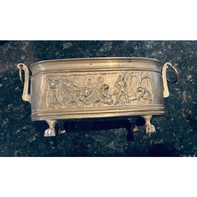 French Antique French Brass Jardiniere Planter For Sale - Image 3 of 6