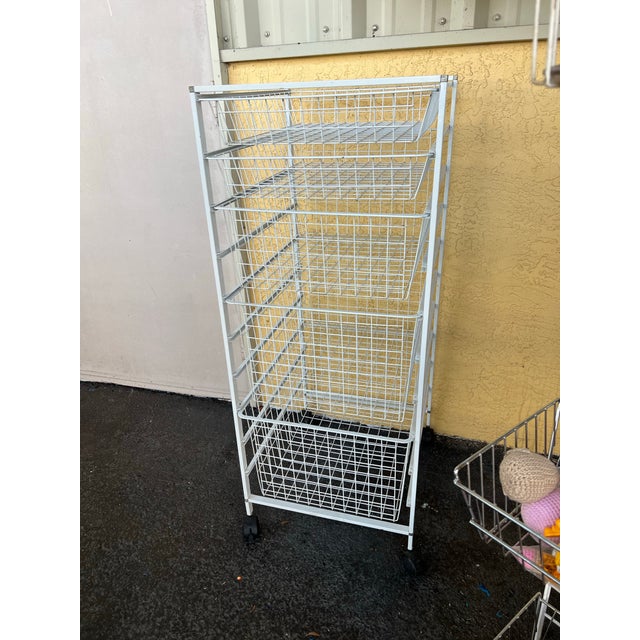 1970s Mid Century Display Trolly Cart With Drawers For Sale - Image 4 of 8