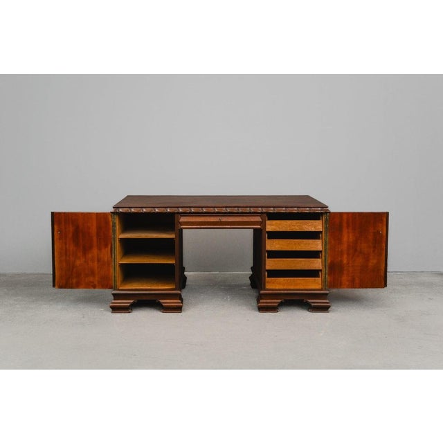 Art Nouveau Desk in Oak, Early 20th Century For Sale - Image 3 of 18