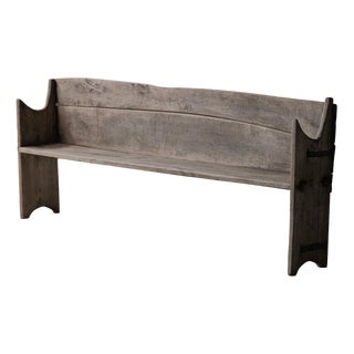 Rustic Wood Farm Bench, France, 1800s For Sale