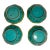 Set of 4 Antique Chinese Porcelain Qing Dynasty Green Bowls For Sale
