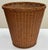 Wood Vintage Woven Wicker Wastebasket For Sale - Image 7 of 11