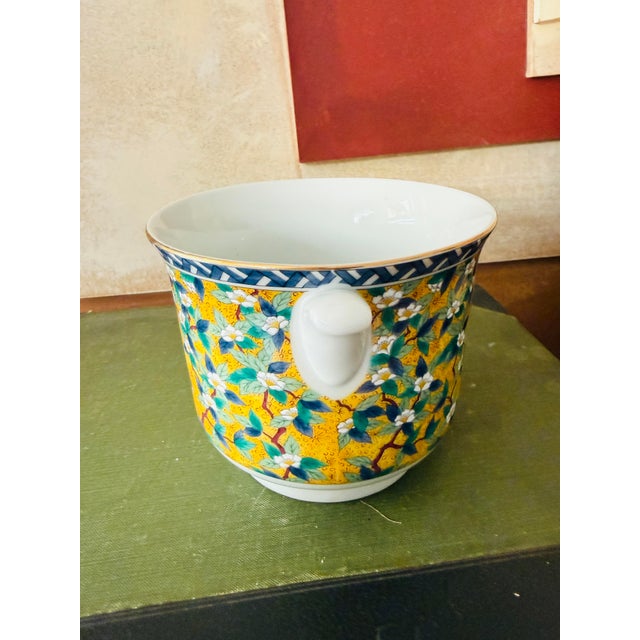 Vintage Windsor Takahashi Hand Decorated Cachepot Planter San Francisco Japan For Sale - Image 4 of 8