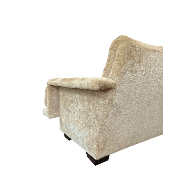 Modern Mid-Century Style Sofa With Plush Velvet Upholstery For Sale - Image 4 of 6