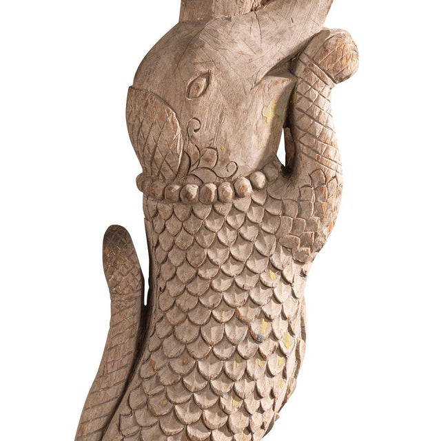 Vintage Carved Yali Temple Bracket, 1940s For Sale - Image 4 of 6