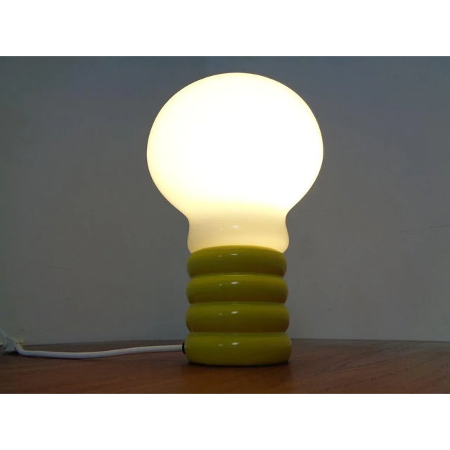 Ingo Maurer German Yellow Opaline Glass Bulb Lamp by Ingo Maurer for M Design, 1960s For Sale - Image 4 of 18