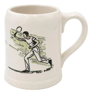 Vintage Paul Brown Tennis Player Ceramic Mug