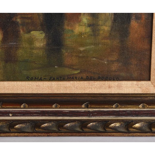 Vintage Signed Museum Interior Architectural Oil Painting For Sale In Tampa - Image 6 of 12