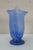 Vintage Hand Blown Blue Art Glass Jack in the Pulpit Flower Vase 8" For Sale - Image 4 of 13