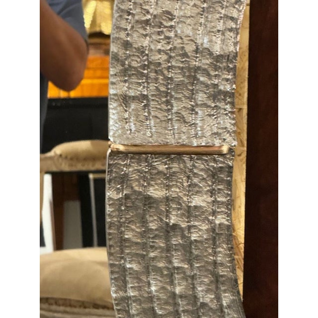 Modern Silver Wave Glass Murano Mirror For Sale In Dallas - Image 6 of 7