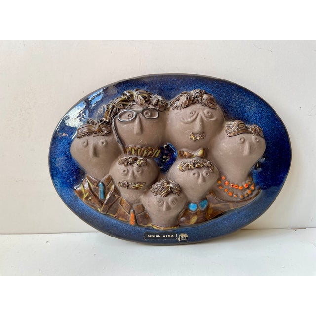 Mid-Century 3-D Family Portrait Relief by Aimo Nietosvuori for Jie Ceramic, 1970s For Sale - Image 9 of 9
