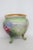 Early 20th Century French Style Footed Porcelain Jardiniere Hand Painted Green With Flowers 4998b For Sale - Image 5 of 13