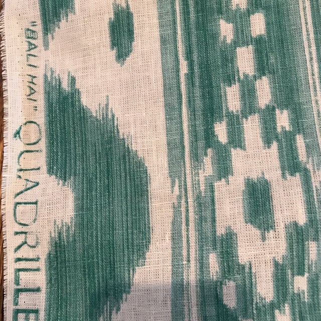 Quadrille “Bali Hai” Linen Blend Fabric Chairish