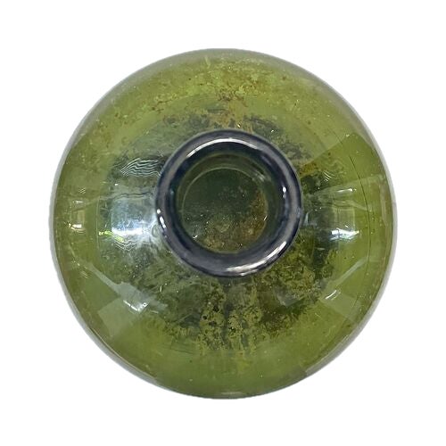 French Large Antique French Tapered Green Glass Bottle For Sale - Image 3 of 4