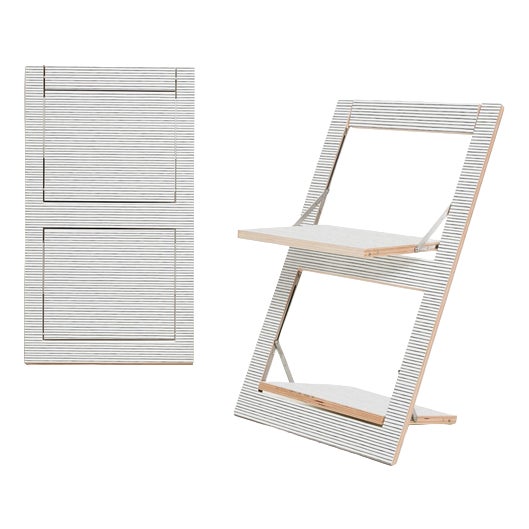 Folding Chair in Watercolor Stripes by Kind of Style For Sale
