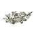 Vintage English 18 Karat White Gold Diamond 1 Carat Flower 2.2 Inch Long Brooch For Sale In New York - Image 6 of 14