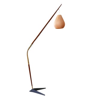 Fishing Pole Floor Lamp by Svend Aage Holm Sørensen for from Holm Sørensen & Co, Denmark, 1950s For Sale