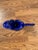 Blue Baroque Embossed Cobalt Blue & Gold Ceramic Decorative Pitcher For Sale - Image 8 of 10
