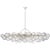 Julie Neill for Visual Comfort Signature Talia Large Linear Chandelier in Plaster White with Clear Swirled Glass For Sale