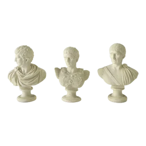 Italian Male Bust Sculptures, Set of 3