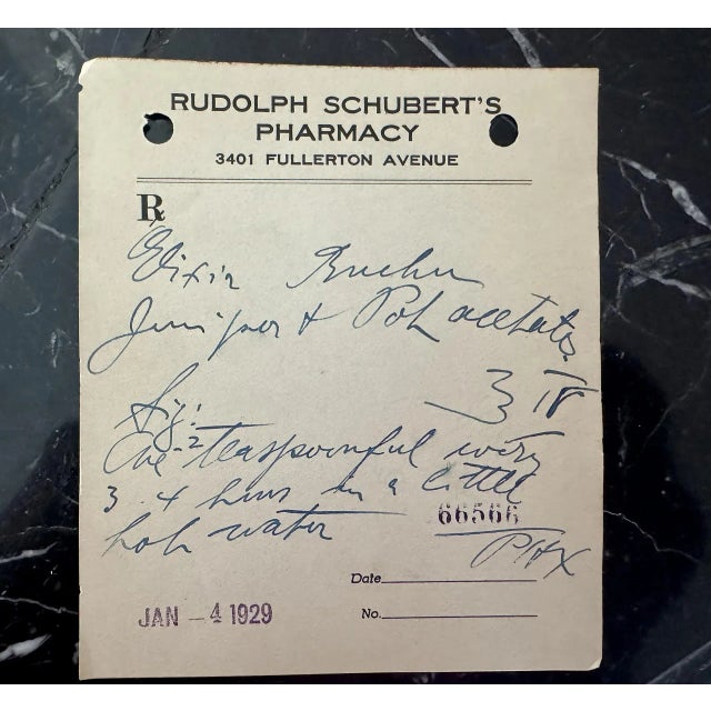 Paper Set of 10 Vintage Compounding Prescriptions – 1929 Medical Ephemera For Sale - Image 7 of 10