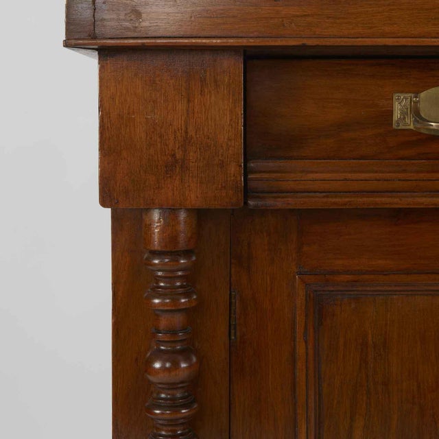 Wood Antique Teak Sideboard with Mirror, 1890s For Sale - Image 7 of 9