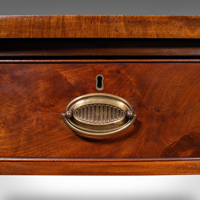 Antique Console Writing Desk, English, Two Drawer Side Table, Georgian, c.1800 For Sale - Image 11 of 12