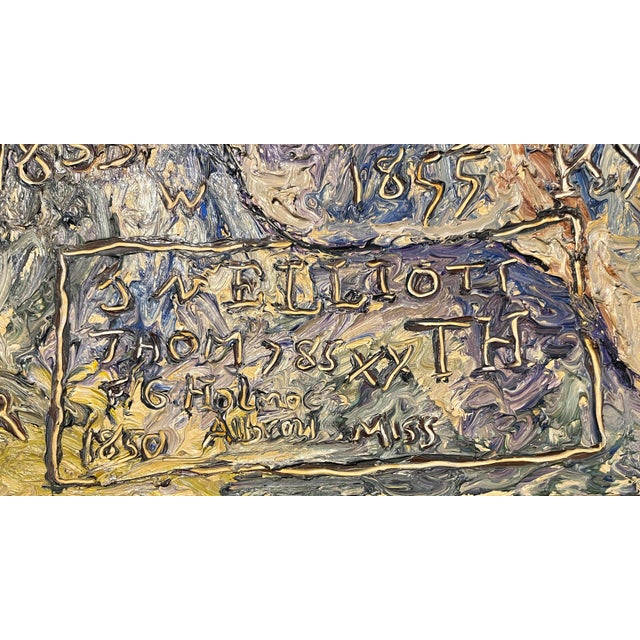 1964 Andrew William Vachon s.j. "Register Rock" Original Oil Canvas Impasto Painting For Sale - Image 4 of 13
