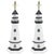 Pair of Vintage Black and White Nautical Lighthouse Table Lamp For Sale - Image 9 of 9
