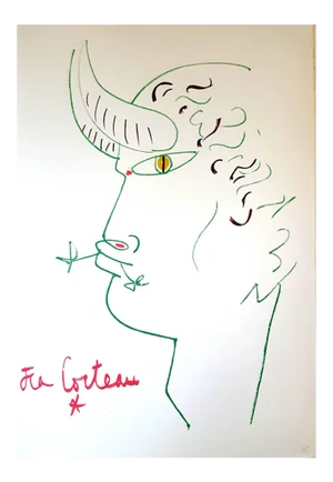 Jean Cocteau - Marine Mountains - Original Lithograph 1961