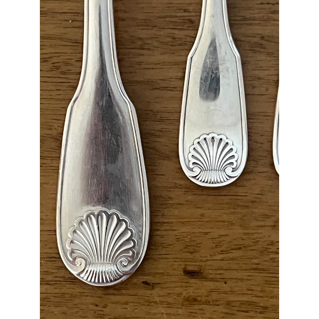 Christofle Christofle Silver Plated Vendome Pattern Flatware Dessert Set of 8 For Sale - Image 4 of 15