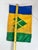 1960s Saint Vincent & the Grenadines Vintage Nautical Burgee Flag For Sale - Image 5 of 11