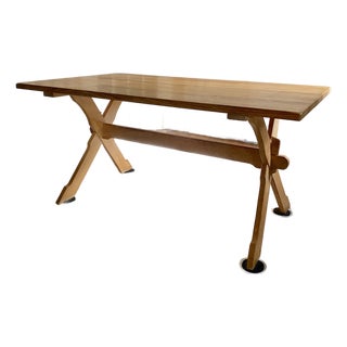 Danish Mid Century Modern Kjaernulf Style Oak Dining Table For Sale