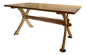 Danish Mid Century Modern Kjaernulf Style Oak Dining Table