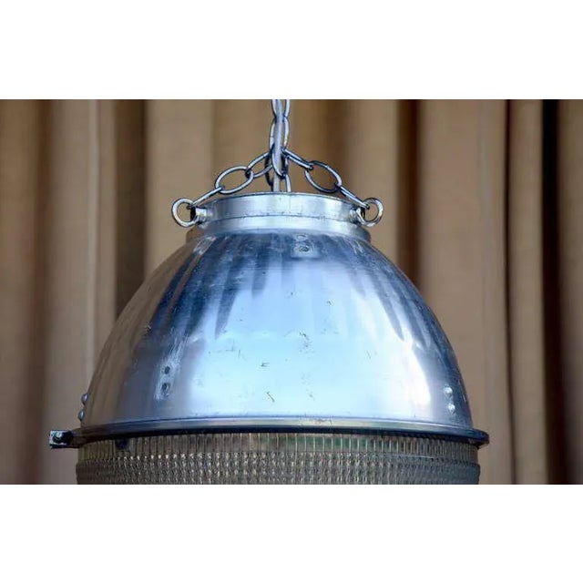Mid 20th Century Single Hanging Pendant Industrial Street Light For Sale - Image 5 of 8