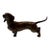 Vintage Mid-Century German Hutschenreuther Porcelain Standing Dachshund Figurine For Sale