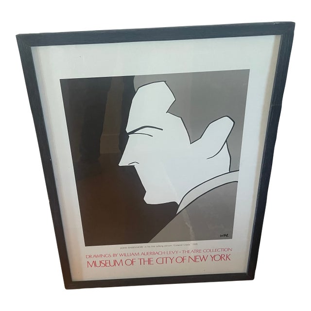 Museum of the City of New York John Barrymore in General Crack by William Auerbach-Levy Poster For Sale