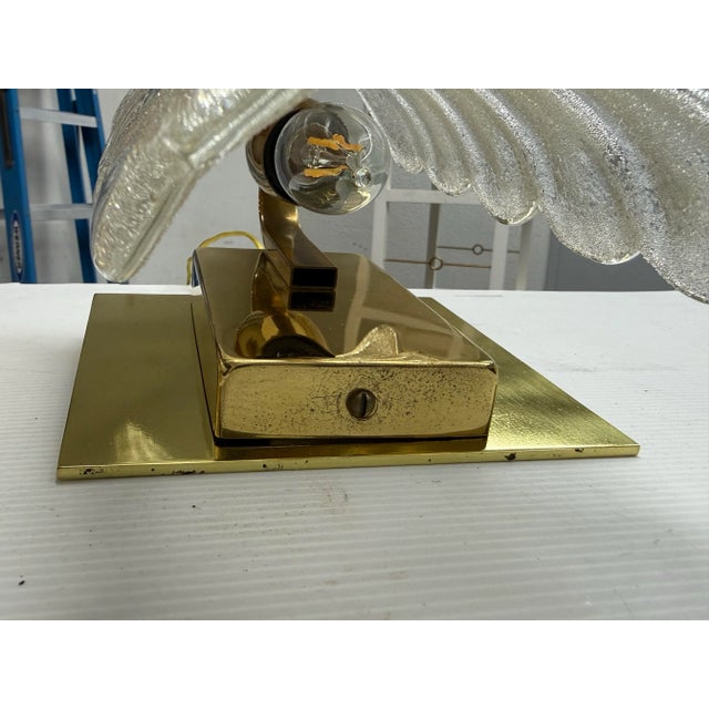 Carl Fagerlund Murano Glass Leaf Sconces, Pair For Sale - Image 10 of 12