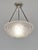Henri Mouynet & Degué A wonderful French art deco pendant in nickel plated solid brass or bronze and molded-pressed glass....