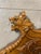 Wood Antique Edwardian Golden Oak China or Curio Cabinet With Curved Original Glass For Sale - Image 7 of 10