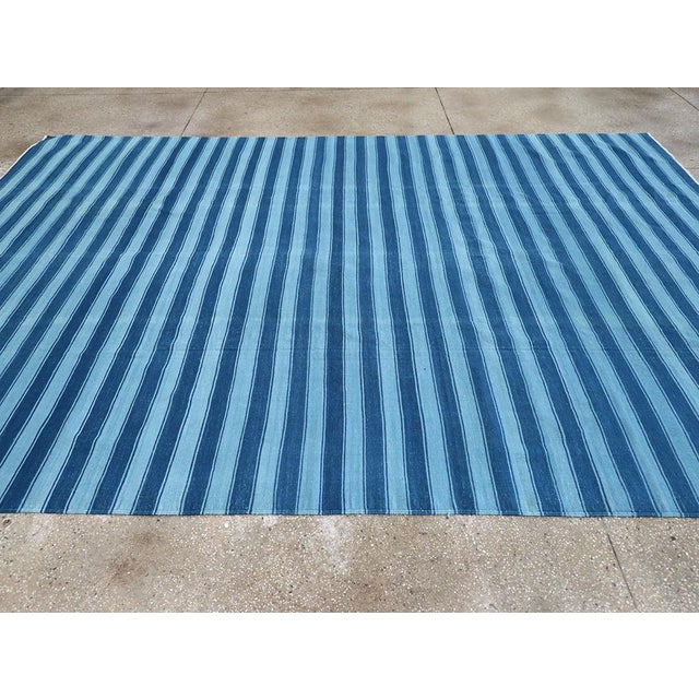 Galerie Shabab Collection Mid-20th Century Indian Flatweave Dhurrie Carpet For Sale - Image 4 of 8