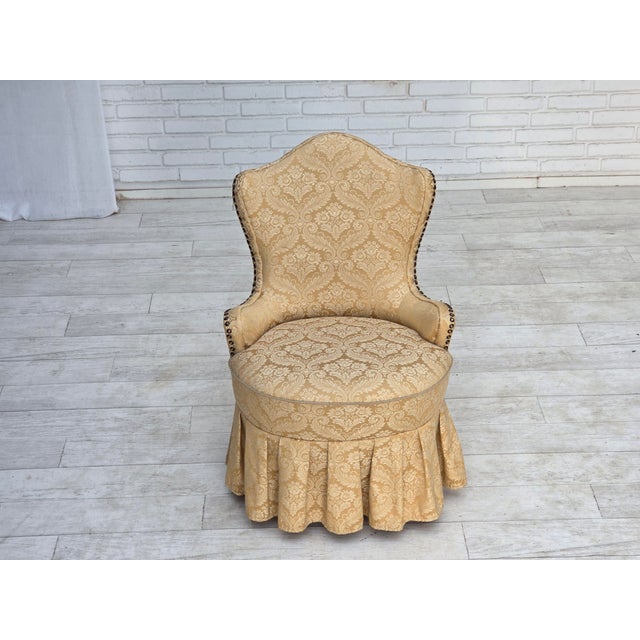 Vintage Danish Cocktail Lounge Chair in Jacquard Fabric and Beech, 1960s For Sale - Image 14 of 18