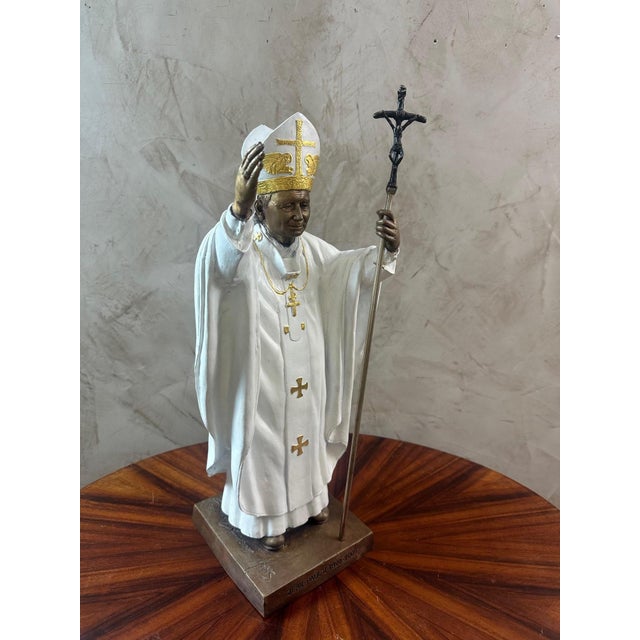 Gold Christian Maas, Pope John Paul II, 2005, Bronze For Sale - Image 8 of 14