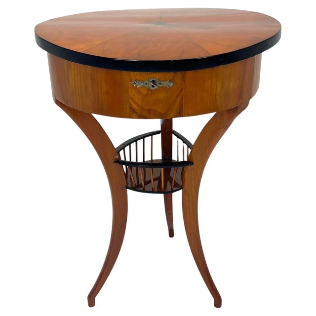 Biedermeier Sewing Table in Cherry Wood, South Germany, 1820 For Sale