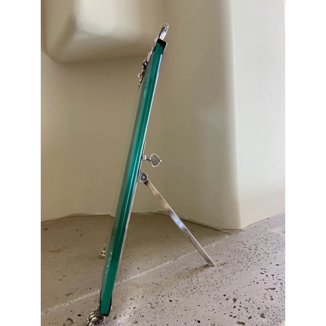 1990s Vintage Ciardini 925 Sterling Silver Glass Picture Frames - Set of 2 For Sale - Image 5 of 14