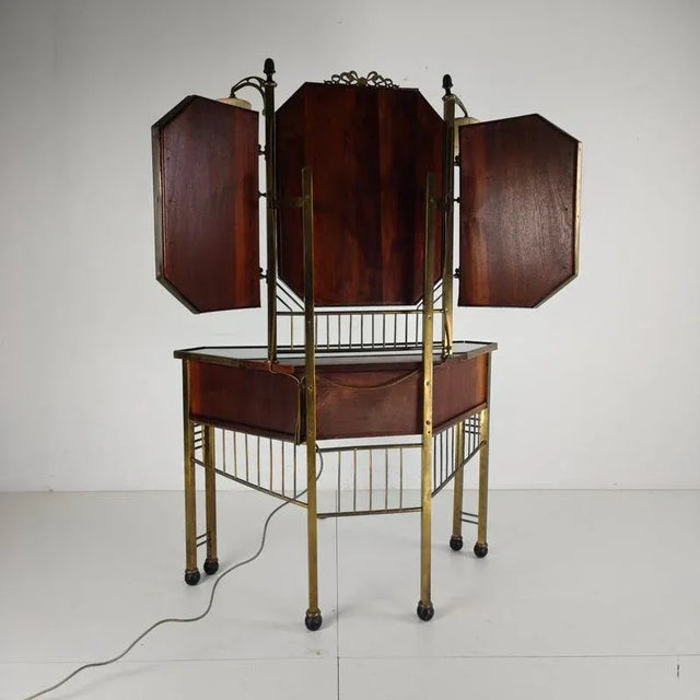 Vintage French Brass Dressing Table, 1930 For Sale - Image 17 of 18