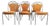 Wicker Chairs from Frederick Weinberg, 1960s, Set of 6 For Sale