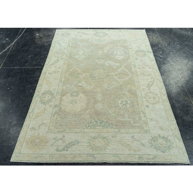 Early 21st Century Turkish Oushak Rug 3'11"x 6'2" #19366 For Sale - Image 5 of 8