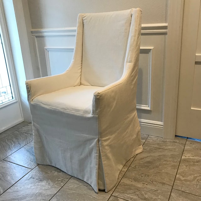 Slipcovered Dining Arm Chairs Set of 6 Chairish